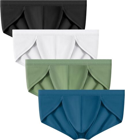 WINDAY Men's Briefs Ice Silk Mesh Low Rise Bikini Briefs and Breathable Underwear in Kuwait