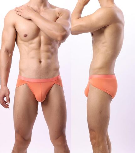 WINDAY Men's Briefs Ice Silk Mesh Low Rise Bikini Briefs and Breathable Underwear in Kuwait