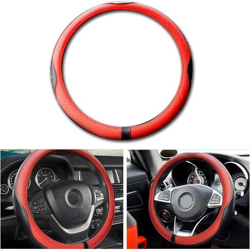 Car Wheel Cover Protector Soft Breathable Anti Slip, Steering Wheel Covers for Women Men, Car Steering Wheel Cover, Universal Fit 15 Inch Vehicle, Truck, SUV (Black/Blue) in Kuwait