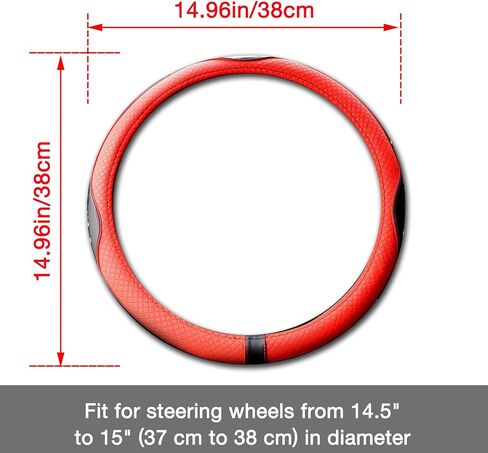 Car Wheel Cover Protector Soft Breathable Anti Slip, Steering Wheel Covers for Women Men, Car Steering Wheel Cover, Universal Fit 15 Inch Vehicle, Truck, SUV (Black/Blue) in Kuwait