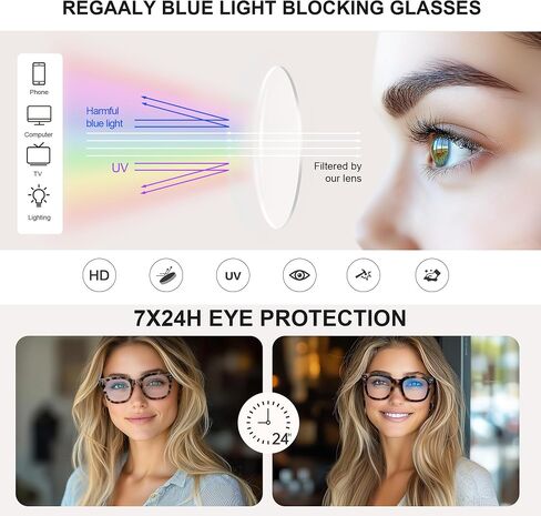Blue Light Blocking Glasses For Woman/Men,Computer Glasses,Anti Eyestrain & UV Protection Eyeglasses in Saudi Arabia