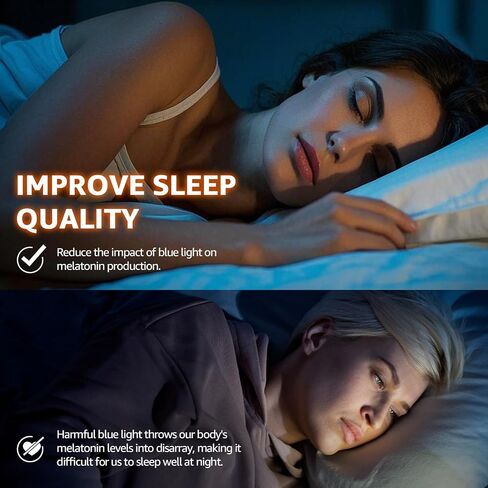 TJUTR Clip On Blue Light Blocking Glasses, Computer TV Gaming Glasses for Women Men, Improve Sleep & Reduce Eyestrain in Saudi Arabia
