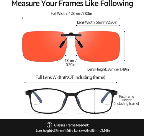 TJUTR Clip On Blue Light Blocking Glasses, Computer TV Gaming Glasses for Women Men, Improve Sleep & Reduce Eyestrain in Saudi Arabia