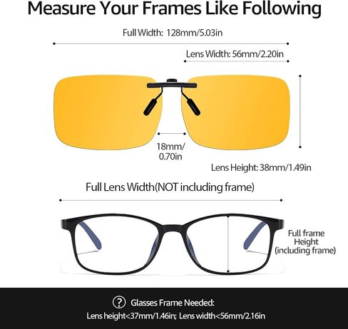 TJUTR Clip On Blue Light Blocking Glasses, Computer TV Gaming Glasses for Women Men, Improve Sleep & Reduce Eyestrain in Saudi Arabia