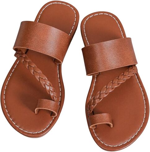 شقق الجلود الفتاة الفتاة Gorglitter Strappy Sandal لطيف مضفر خاتم أخمص القدم in Kuwait
