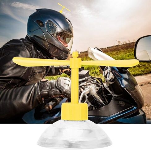Akozon Helmet Propeller, Rubber and Plastic Helmet Suction Cup for Motorcycle Decoration (Yellow) in Kuwait