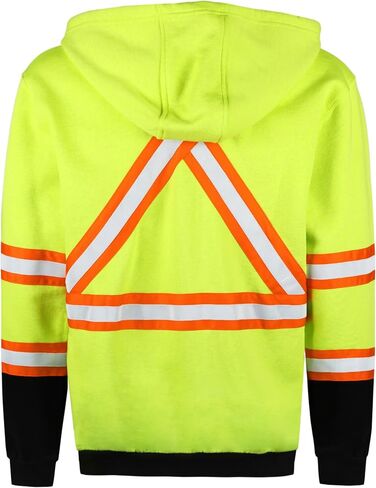 BOCOMAL FR Hoodies High Visibility 10.5oz Cottion Fleece Zipper Hi Vis Flame Resistant Reflective Hooded Sweatshirts in Saudi Arabia