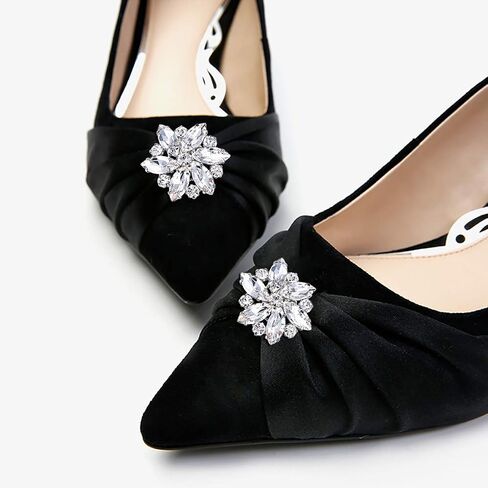 Flyonce Shoe Clips Rhinestone Crystal Shoes Buckle for Women,Decoration Charms for Dress Hat in Saudi Arabia