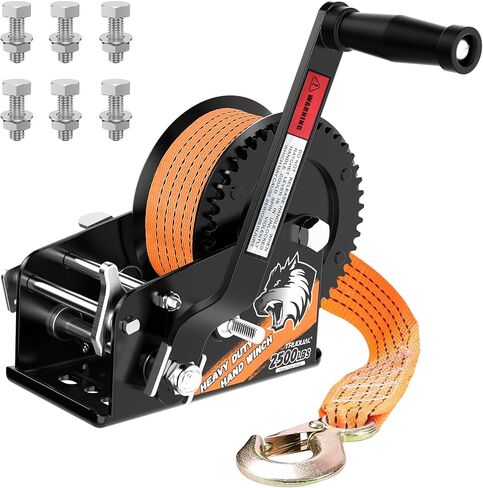 Winches على متن القوارب للمقطورات ، مقطورة القوارب الثقيلة مع حزام 33 قدم ، 2- الطريق السقاطة ونسبة 4: 1/8: 1 ترس اثنين من السرعة القابلة للتبديل 3500 رطل يدوية كرنك ، شاحنة القطر ، ATV ، RV و Jet Ski in Kuwait