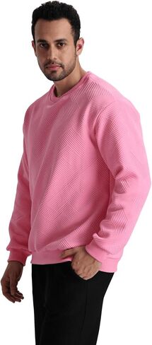 Men's Crewneck Sweatshirt Anti-Pilling Fabric Ultra-Soft Casual Athletic Wear Stylish Unique for Gym Daily Outfits in Saudi Arabia