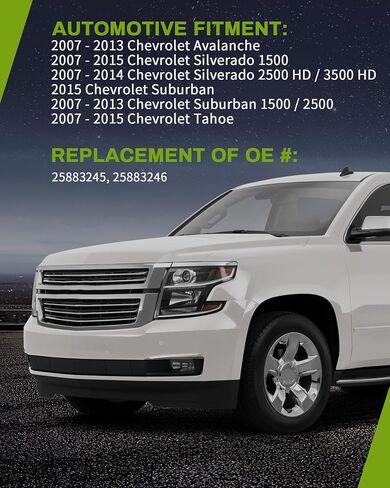 مصابيح الضباب AUTOSAVER88 متوافقة مع 2007 2008 2009 2010 2011 2012 2013 2014 تشيفي سيلفرادو 2007-2013 أفالانش 2007-2013 سوبربان و2007-2015 مصابيح ضباب تاهو (مع حزمة الطرق الوعرة) in Kuwait