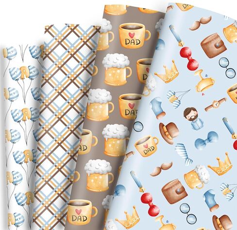 ورق تغليف وحيد القرن من Vnaaem - عيد ميلاد سعيد على شكل حرف وحيد القرن - 6 قطع هدية عيد ميلاد للفتيات للفتيات والأطفال وحفلات استحمام الطفل 19.6 × 27.8 بوصة in Kuwait