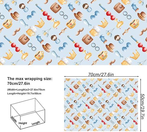 ورق تغليف وحيد القرن من Vnaaem - عيد ميلاد سعيد على شكل حرف وحيد القرن - 6 قطع هدية عيد ميلاد للفتيات للفتيات والأطفال وحفلات استحمام الطفل 19.6 × 27.8 بوصة in Kuwait