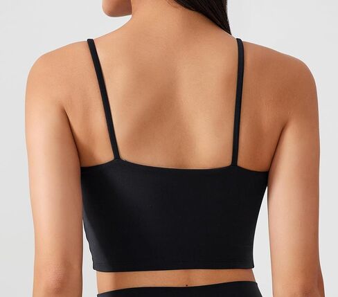 Lemedy Women Padded Sports Bra Molded Cup Fitness Workout Running Shirts Yoga Tank Top in Kuwait