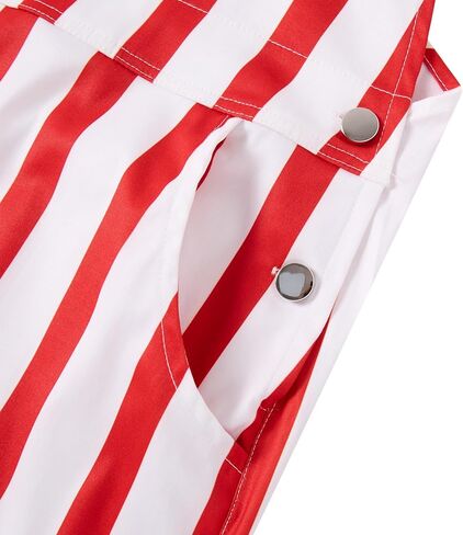 Men American Flag Overalls Adjustable Strap Summer Long Jumpsuits in Kuwait