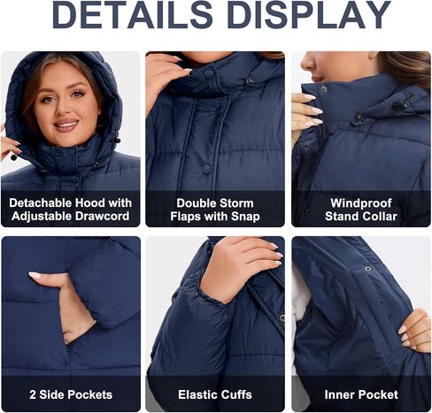 WINDMILL Womens Plus Size Heavyweight Puffer Jacket, Warm Winter Coat with Hood (1X-6X) in Kuwait