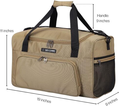 Large Sports Duffel Bag 20 inch for Travel Gym as Shoulder Bag and Hand Carry - Tan in Saudi Arabia
