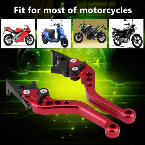 Aramox Brake Lever Assembly, Red CNC Aluminum Alloy Double Disc Brake Lever Assembly for Motorcycle Scooter Bike (Red) in Saudi Arabia