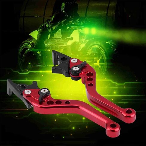 Aramox Brake Lever Assembly, Red CNC Aluminum Alloy Double Disc Brake Lever Assembly for Motorcycle Scooter Bike (Red) in Saudi Arabia