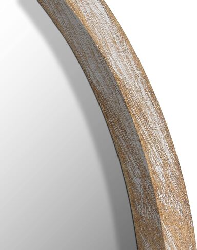 30 inch Round Wall Mirror for Bathroom, Large Circle Vanity Mirror for Wall Decor, Wooden Frame for Entryway Bedroom Living Room, Natural Rustic in Saudi Arabia
