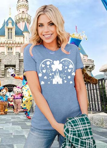 Magic Shirts for Women Cute Castle Graphic Vacation Tops in Saudi Arabia