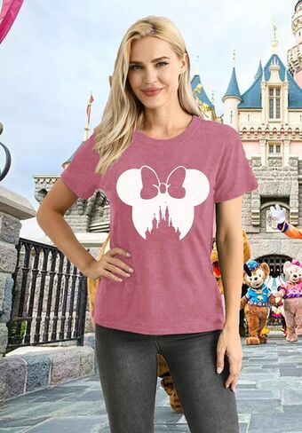 Magic Shirts for Women Cute Castle Graphic Vacation Tops in Saudi Arabia