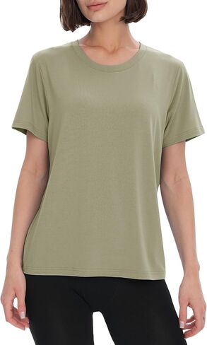 BAMBOO COOL Women's T Shirts Classic Short Sleeve Fit Tops for Women Casual Fitted Tees in Kuwait