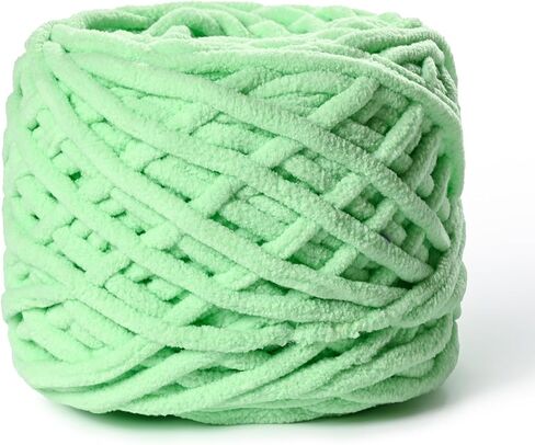 Fluffy Chenille Chunky Yarn for Crocheting 100g(65.6yd) - Baby Yarn for Crocheting Soft - Velvet Yarn for Crochet Blanket - Amigurumi Crochet Yarn (Light Tan) in Kuwait
