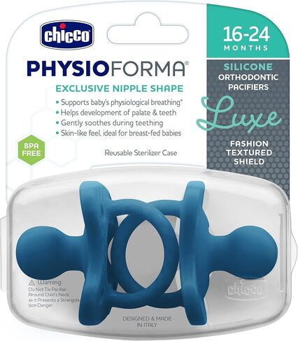 Chicco PhysioForma 100% Soft Silicone One Piece Pacifier for Babies 0-6 Months | BPA & Latex Free | Reusable Case | Soft Pink, 2pk in Saudi Arabia