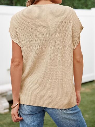 Imily Bela Summer Short Sleeve Sweater for Women 2025 Crew Neck Ribbed Knit Vests Trendy Pullover Tops in Saudi Arabia