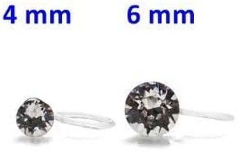 Star Clear Swarovski Crystal Invisible Clip On Stud Earrings Blue Light Orange Purple Silver Square Rhinestone Screw Back Gold Dangle Clip Earrings Miyabi Grace in Kuwait