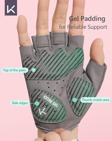 KEEP Workout Gloves for Women and Men - Weight lifting gloves with Silicone Grip, Exercise Gloves for Cycling, Gym Training, Fitness, Pull-up, Full Palm Protection & Breathable in Saudi Arabia