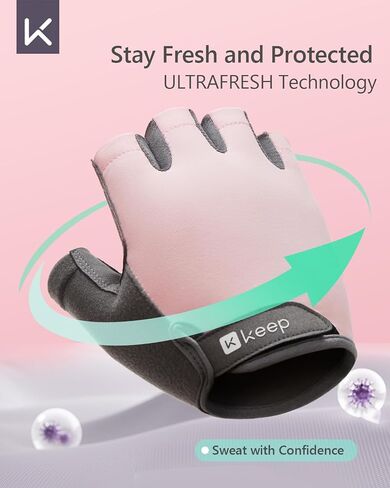 KEEP Workout Gloves for Women and Men - Weight lifting gloves with Silicone Grip, Exercise Gloves for Cycling, Gym Training, Fitness, Pull-up, Full Palm Protection & Breathable in Saudi Arabia
