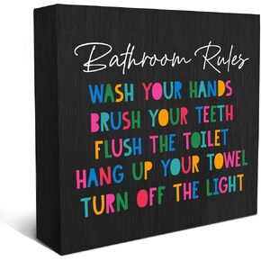 ديكور حمام الأطفال، صندوق خشبي، ديكور مكتب، ديكور صندوق حمام الأطفال الصغار، ديكور للمدرسة المنزلية، ديكور حمام قوس قزح، ديكور غرفة الحضانة، ديكور طاولة رف رياض الأطفال in Kuwait