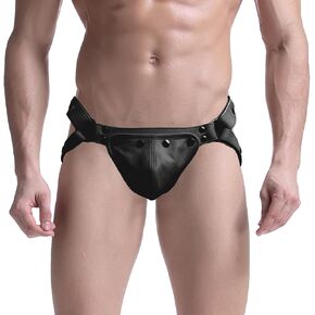 أرجل ملابس داخلية من حزمة الهاوية في Men Men Gocktrap Thongs Thongs قابلة للتعديل (أسود)