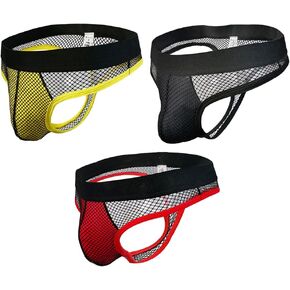 3 عبوات رجال ثونغز الشبكات الدانتيل المثير للملابس الداخلية مثيرة G- تقلصات GE من خلال Thong Man Bikini Bagous underpants تنفس t-back