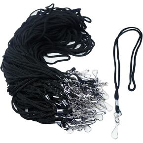 120 Pack Lanyards , Badge Lanyards 36" with Swivel Hook Office Lanyard Business Card Lanyards Key Lanyards Students Lanyards (Black)