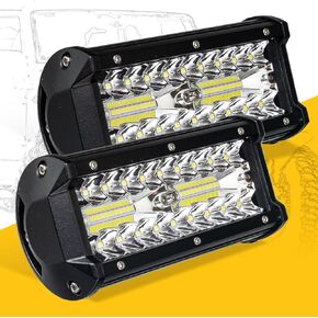 HILLSKING 7 inch Slim LED Light Bar,Super Bright LED Pods Light,DC9-36v led Off Road Driving Light bar with Waterproof ip68,7inch led Auxiliary Fog Light for Jeep Boat Truck ATV Work Light bar(7INCH)