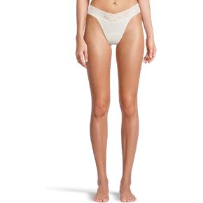 Hanky ​​Panky Women's Dreamease Rise Thong ، العاج الخفيف