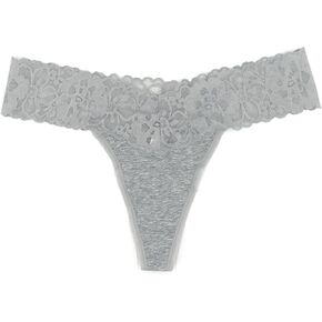 Victoria's Secret Women's Lace and Cotton Thong Panty