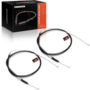 A-Premium Rear Driver and Passenger Side Parking Brake Cable Assembly Compatible with Volkswagen Models: Jetta 1999-2001, Golf 1999-2000, Beetle 1998-2000, 2-PC Set - Replace # 1J0609721E