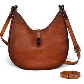 Iswee Leather Shoulder Bag Designer Crossbody Bags for Women Crescent Purse Hobo Handbags Everyday Purse