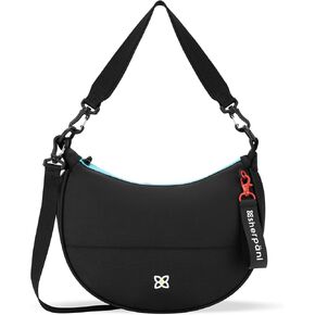 Sherpani Mina, Medium Nylon Crescent Bag, Lightweight Half Moon Crossbody, Fashionable Shoulder Bag, Travel Handbag for Women