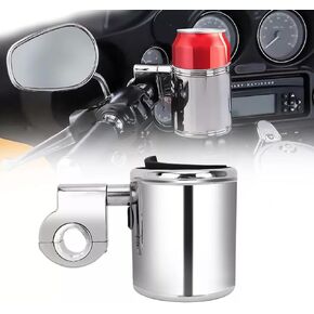 Motorcycle Cup Holder, Adjustable Motorcycle Drink Holder ABS Chromed Universal for ATV 22 to 32mm Handle
