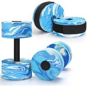 Water Dumbbells Set, 2 Pack Camouflage EVA-Foam Dumbbell Water Aerobics Fitness Equipment for Pool Exercise, Water Fitness Equipment, Water Aquatic Exercise Dumbbell Set for Weight Loss