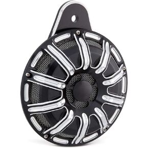 HDBUBALUS Motorcycle CNC Horn Cover Fit for Harley 1991-2017 Big Twin Black