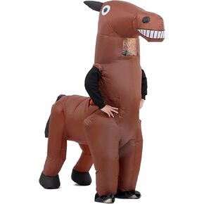 Horse Inflatable Costume Adult, Full Body Blow Up Costume for Halloween Christmas Carnival Party Dress-Up