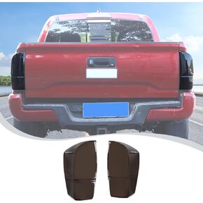 LLKUANG Rear Tail Light Cover Tail Lamp Shell Shade Guard Trim Frame Compatible with Toyota Tacoma 2016-2022,ABS Car Taillight Protective Shell Bezels Smoke Black Taillight Shell Accessories
