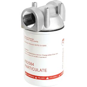 High Flow Fuel Filter, 1" NPT 30 Micronn Spin-on Cartridge Style Compatible With Mobile Portable and Stationary Disel Fuel Transfer Pump Tanks Boat