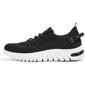 LUCKY STEP Women's Mesh Slip on Sneakers Lightweight Breathable Wide Width Walking Shoes Nursing Casual Gym Workout Tennis Footwear